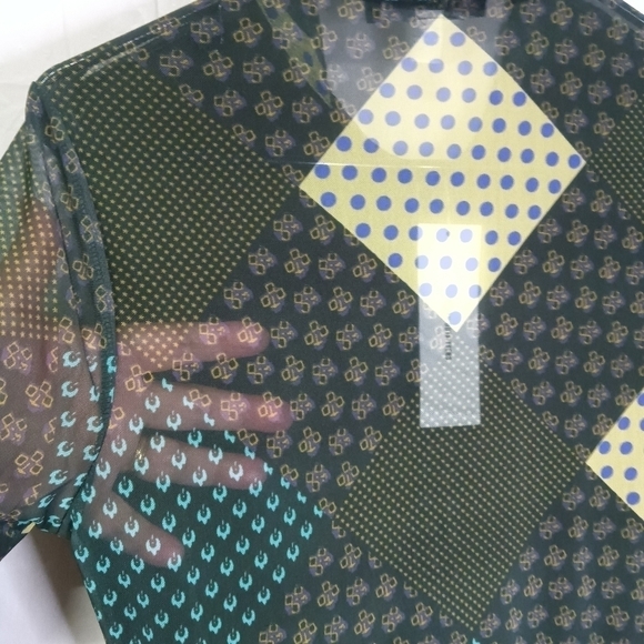 Urban Outfitters UO Dottie Mini Shirt Dress Green Mesh - Picture 12 of 14